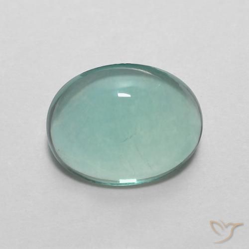 2.93ct Naturel Vert bleu clair Fluorine, ovale, Transparent