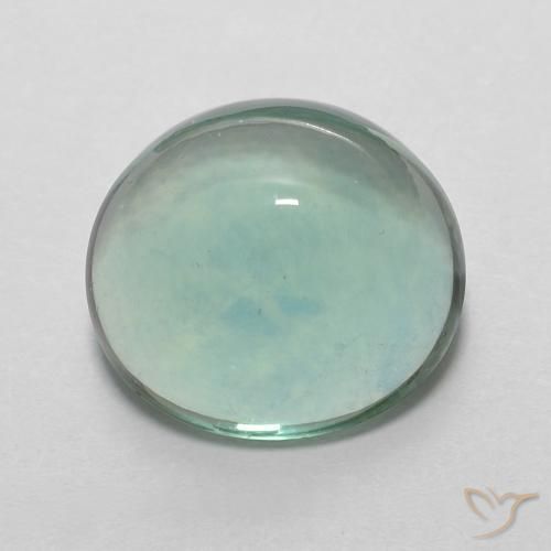 5.28ct Naturel Bleu vert Fluorine, ovale, Transparent