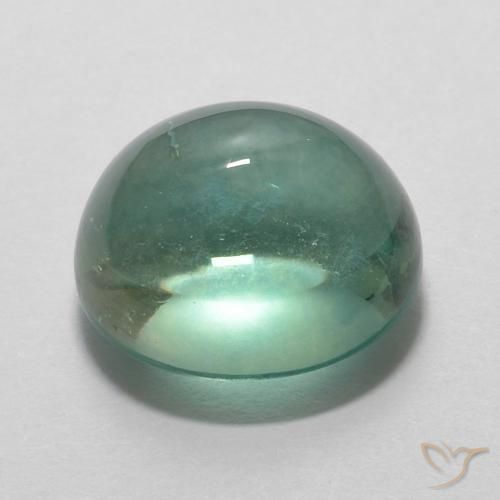 Fluorine Bleu vert naturelle ovale, 5.28 ct, Transparent