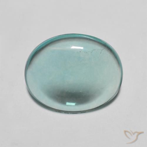 3.08ct Naturel Vert bleuâtre Fluorine, ovale, Transparent