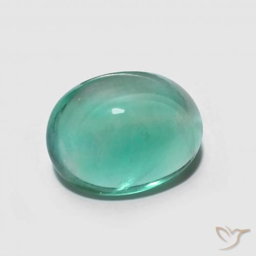 Fluorine Vert frais naturelle ovale, 4.49 ct, Transparent
