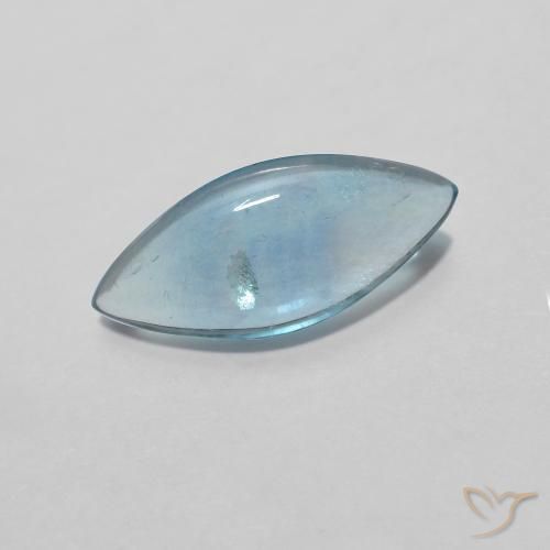 Fluorine Sarcelle léger naturelle Marquise, 2.12 ct, Transparent