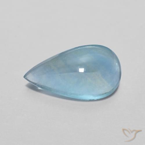 2.11ct Naturel Vert bleu clair Fluorine, En forme de poire, Transparent
