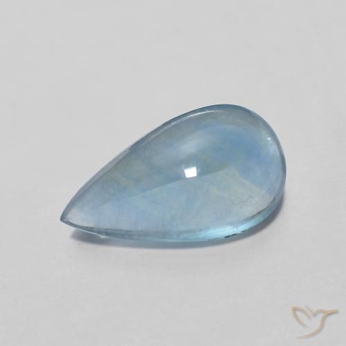 Fluorine Vert bleu clair naturelle En forme de poire, 2.11 ct, Transparent