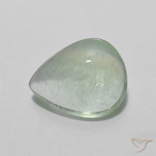 3.00ct Naturel Vert très clair Fluorine, En forme de poire, Transparent