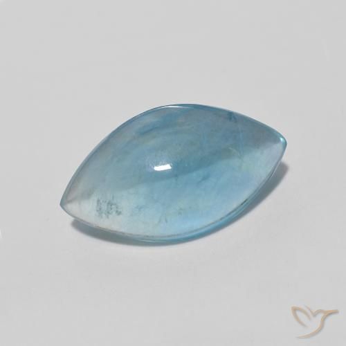 Fluorine Vert bleu clair naturelle Marquise, 3.88 ct, Transparent