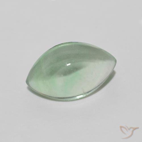 Fluorine Vert terreux naturelle Marquise, 4.01 ct, Transparent