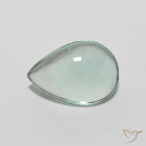 2.40ct Naturel Gray Forest Green Fluorine, En forme de poire, Transparent