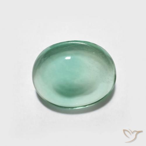 2.60ct Naturel Vert bleu clair Fluorine, ovale, Transparent