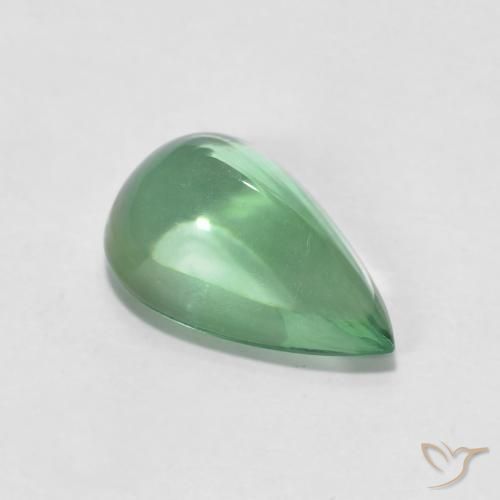 Fluorine Vert clair naturelle En forme de poire, 3.66 ct, Transparent