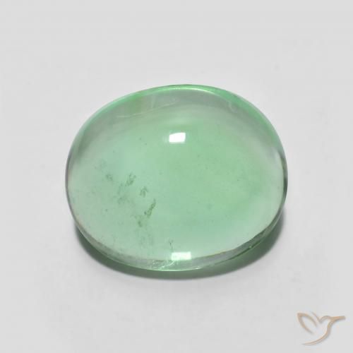5.35ct Naturel Vert jaunâtre pâle Fluorine, ovale, Transparent