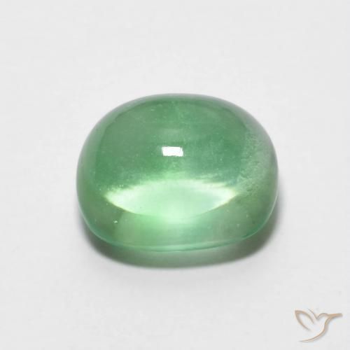 Fluorine Vert clair naturelle ovale, 3.90 ct, Transparent