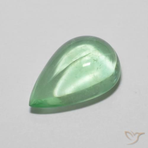 Fluorine Vert clair naturelle En forme de poire, 5.58 ct, Transparent