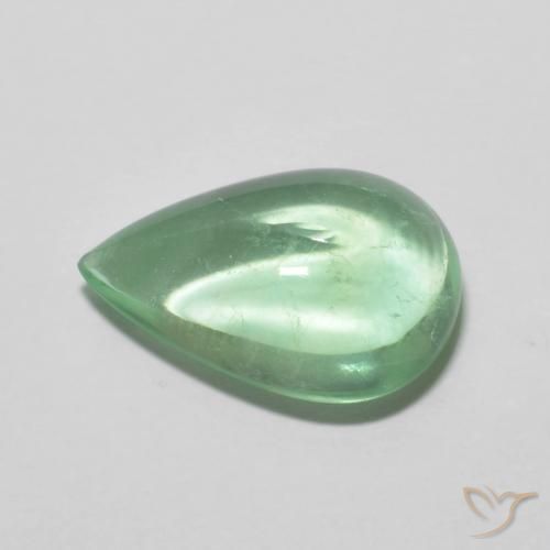 Fluorine Vert clair naturelle En forme de poire, 5.58 ct, Transparent