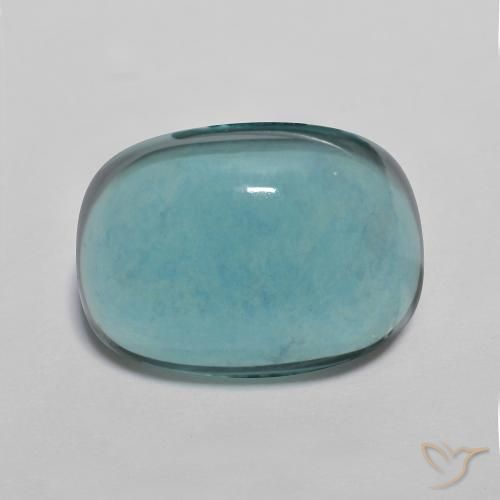 11.02ct Naturel Bleu foncé Vert Fluorine, Coussin, Transparent