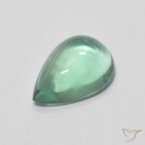 4.38ct Naturel Vert bleuâtre Fluorine, En forme de poire, Transparent