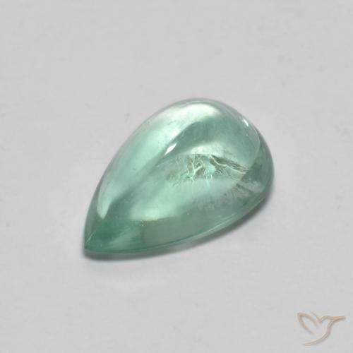 2.31ct Naturel Vert bleuâtre Fluorine, En forme de poire, Transparent
