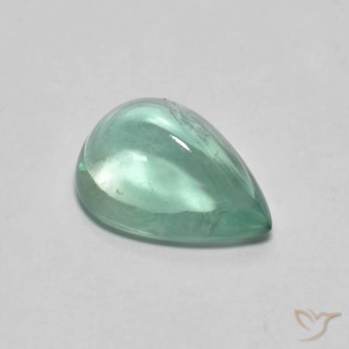 Fluorine Vert bleuâtre naturelle En forme de poire, 2.31 ct, Transparent