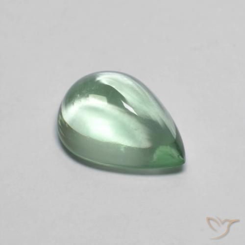 Fluorine Vert jaune léger naturelle En forme de poire, 2.70 ct, Transparent
