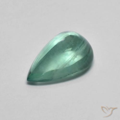 3.03ct Naturel Vert bleu clair Fluorine, En forme de poire, Transparent