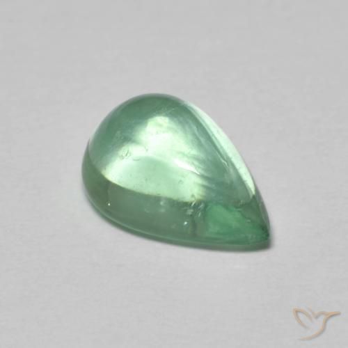 Fluorine Menthe légère naturelle En forme de poire, 2.97 ct, Transparent
