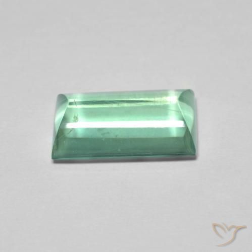 Fluorine Vert clair naturelle Baquette, 5.89 ct, Transparent