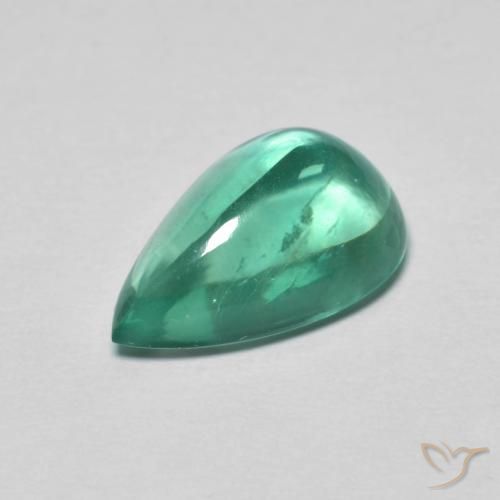 4.30ct Naturel Vert bleuâtre Fluorine, En forme de poire, Transparent