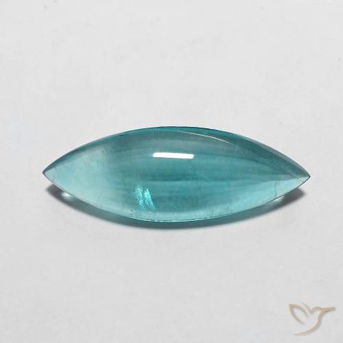 Fluorite turquoise naturelle marquise, 5,24 ct, transparent