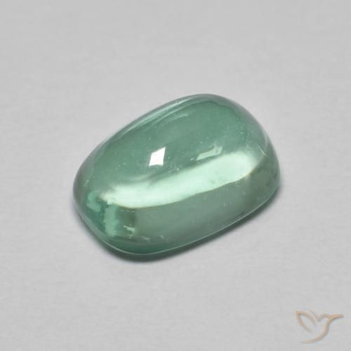 2.54ct Naturel Bleu vert Fluorine, Coussin, Transparent