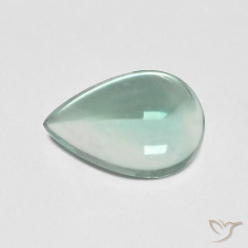 2.26ct Naturel Vert bleu très clair Fluorine, En forme de poire, Transparent