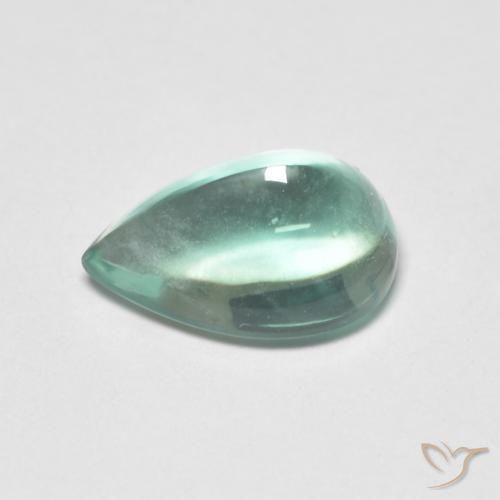 Fluorine Vert bleu très clair naturelle En forme de poire, 2.26 ct, Transparent
