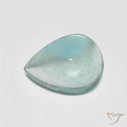 2.16ct Naturel Vert bleu pâle Fluorine, En forme de poire, Transparent
