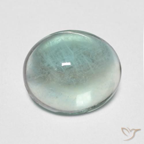 2.42ct Naturel Vert bleu clair Fluorine, ovale, Transparent
