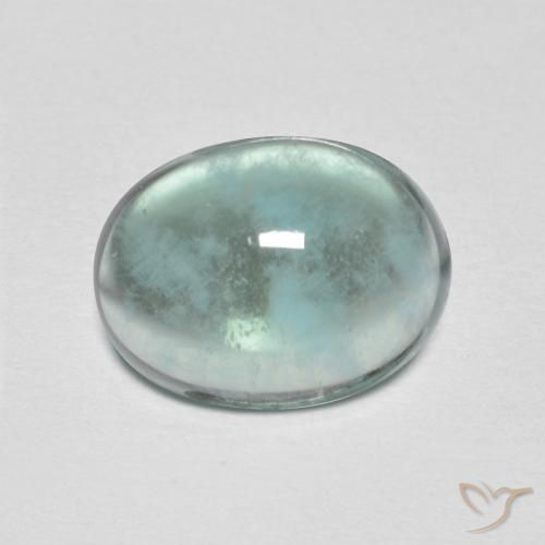 3.71ct Naturel Vert bleu très clair Fluorine, ovale, Transparent