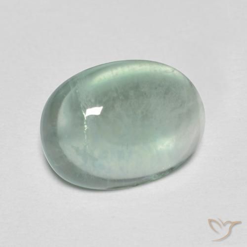 4.02ct Naturel Vert menthe léger Fluorine, ovale, Transparent
