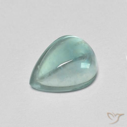 1.97ct Naturel Vert bleu clair Fluorine, En forme de poire, Transparent