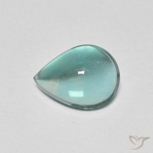 2.05ct Naturel Vert bleu clair Fluorine, En forme de poire, Transparent