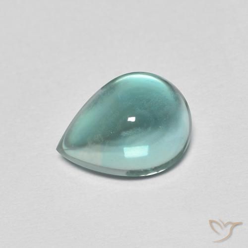 Fluorine Vert bleu clair naturelle En forme de poire, 2.05 ct, Transparent