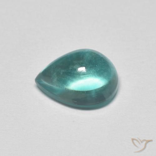 Fluorine Vert bleu clair naturelle En forme de poire, 2.05 ct, Transparent