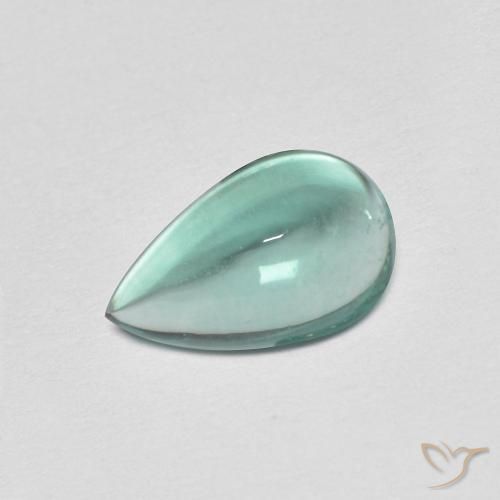 1.78ct Naturel Vert bleu clair Fluorine, En forme de poire, Transparent