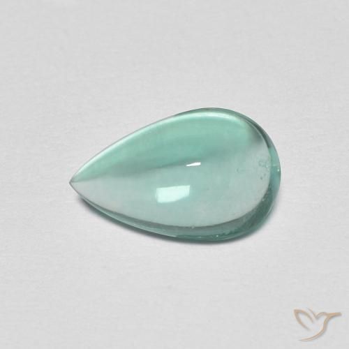 Fluorine Vert bleu clair naturelle En forme de poire, 1.78 ct, Transparent