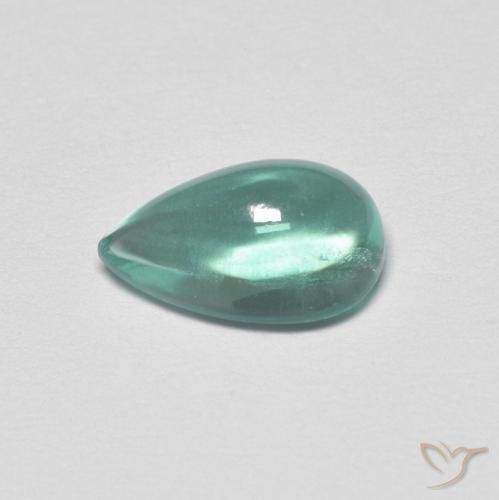 Fluorine Vert bleu clair naturelle En forme de poire, 1.78 ct, Transparent