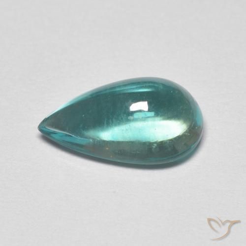 Fluorine Vert bleu clair naturelle En forme de poire, 2.38 ct, Transparent