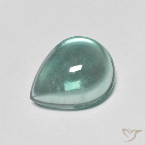 2.74ct Naturel Vert bleu très clair Fluorine, En forme de poire, Transparent