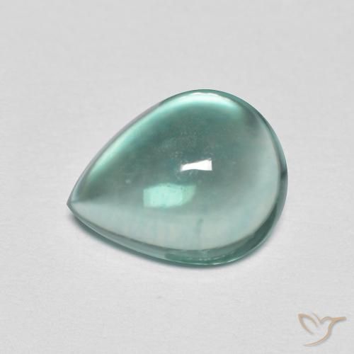 Fluorine Vert bleu très clair naturelle En forme de poire, 2.74 ct, Transparent