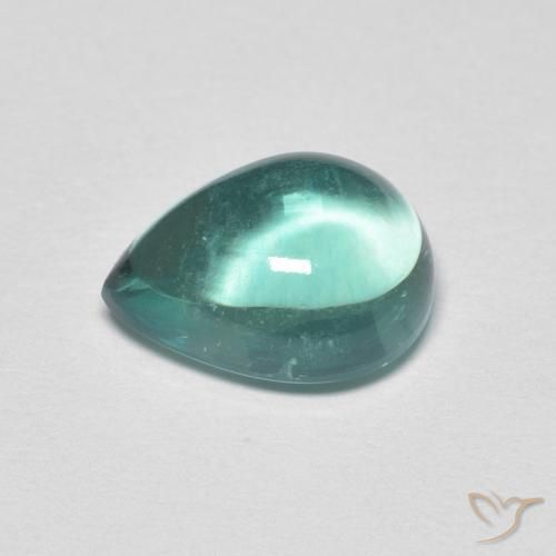 Fluorine Vert bleu très clair naturelle En forme de poire, 2.74 ct, Transparent