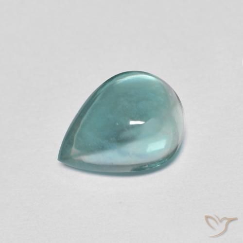 Fluorine Bleu vert moyen naturelle En forme de poire, 1.97 ct, Transparent