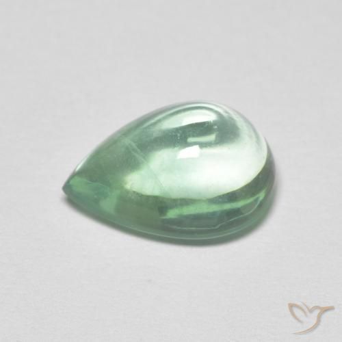 Fluorine Menthe verte naturelle En forme de poire, 2.58 ct, Transparent