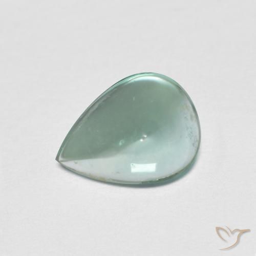 Fluorine Bleu vert naturelle En forme de poire, 1.93 ct, Transparent