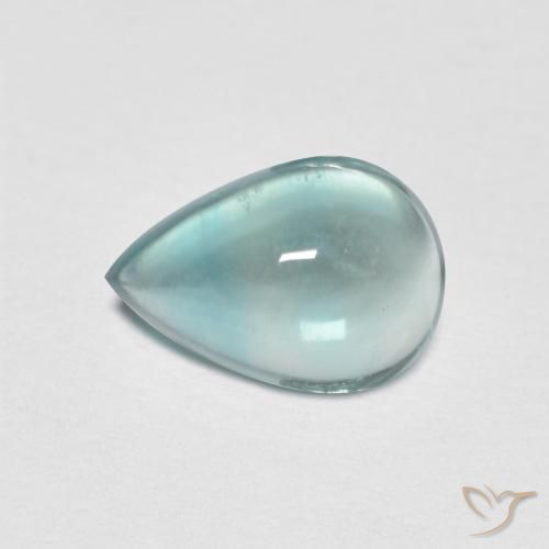 Fluorine Ton bleu électrique naturelle En forme de poire, 2.07 ct, Transparent